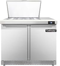 DL36-12M-FB Designer Line Mighty Top Sandwich Unit, 36" W, With 12 Pan Top Openings & Front Breathing