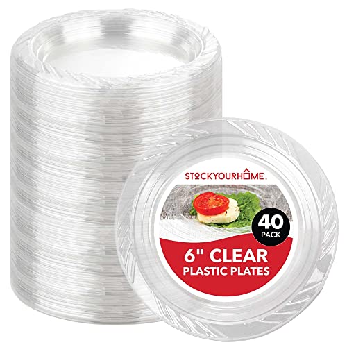 Stock Your Home 40 / 6 Inch / Transparent Plates