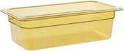 Cambro 34HP H-Pan Hot Food Pan, Third-Size, 3-13/16 Quart, Amber