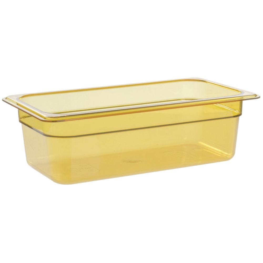 34HP H-Pan Hot Food Pan by Cambro – 4.0 inches, Plastic, Amber, Model 99511328369