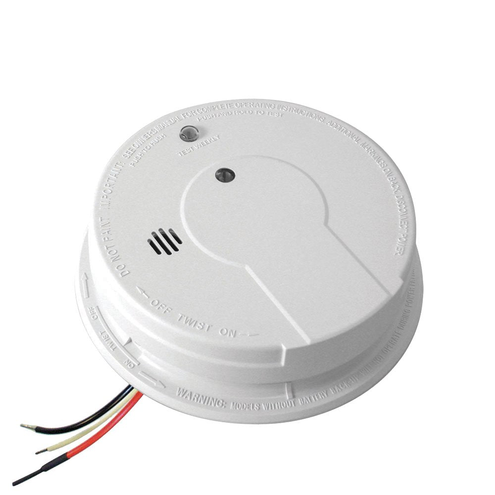 AC Hardwired Interconnect Smoke Detector Alarm with Hush | Model by Kidde – 1 Pack (UNITS), White, Model i12040