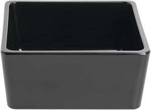 HUBERT Food Pan1/6 Size Black Melamine Modular Pan - 6" L x 6" W x 3" H