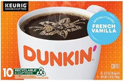 Dunkin' French Vanilla Flavored Coffee, 10 Keurig K-Cup Pods