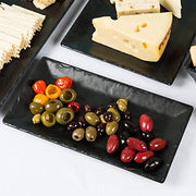 Rectangle Faux Slate Platter by CAL-MIL – Large, Melamine, Black, Pack of 3, Model 3459-137-65M