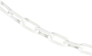 Mr. Chain Plastic Barrier Chain, White, 25 ft Length (30001-25)
