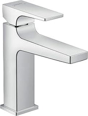 hansgrohe Metropol Basin Tap 110 with Lever Handle, Push-Open Waste, Chrome