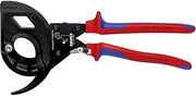 KNIPEX Tools 95 32 320 Three Stage Drive Ratchet Cable Cutter with Comfort Grip Handle, Red/Blue