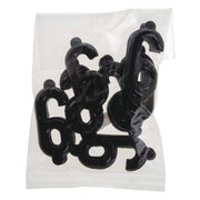 Black Plastic Embossed Number 6 & 9-1 1/2"H by SHAW & SLAVSKY INC – Plastic, Black, Model 101-#6