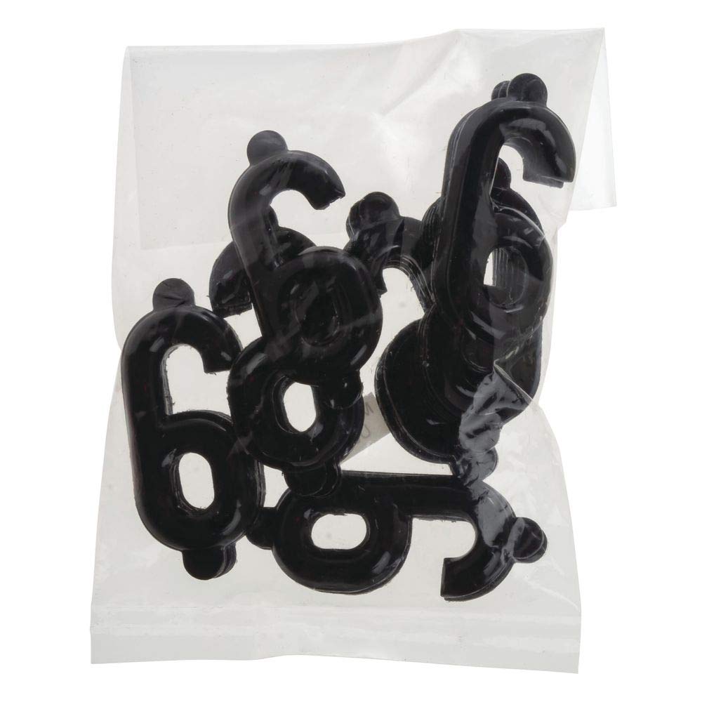 Black Plastic Embossed Number 6 & 9-1 1/2"H by SHAW & SLAVSKY INC – Plastic, Black, Model 101-#6