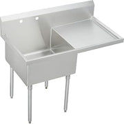 Elkay WNSF8130R2 Commercial 55-1/2" x 27-1/2" Single Compartment Sink with Drainboard 2 Holes