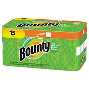 Bounty 15 / 15 Count (Pack of 1) / White Paper Towels