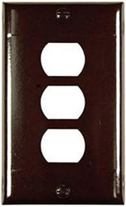 Legrand Pass & Seymour K3 Plastic Despard Opening Wall Plate, 1 Gang, Three Horizontal Opening, Includes Mounting Straps, Brown (1 Count)