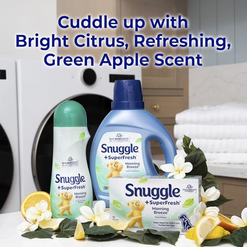 Snuggle Blue Sparkle / 200 Count (Pack of 1) / Morning Breeze Dryer Sheets