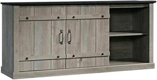 Brown Credenzas, Industrial and Modern Farmhouse Style, Durable Rectangular Design, Spacious Storage for Home or Office