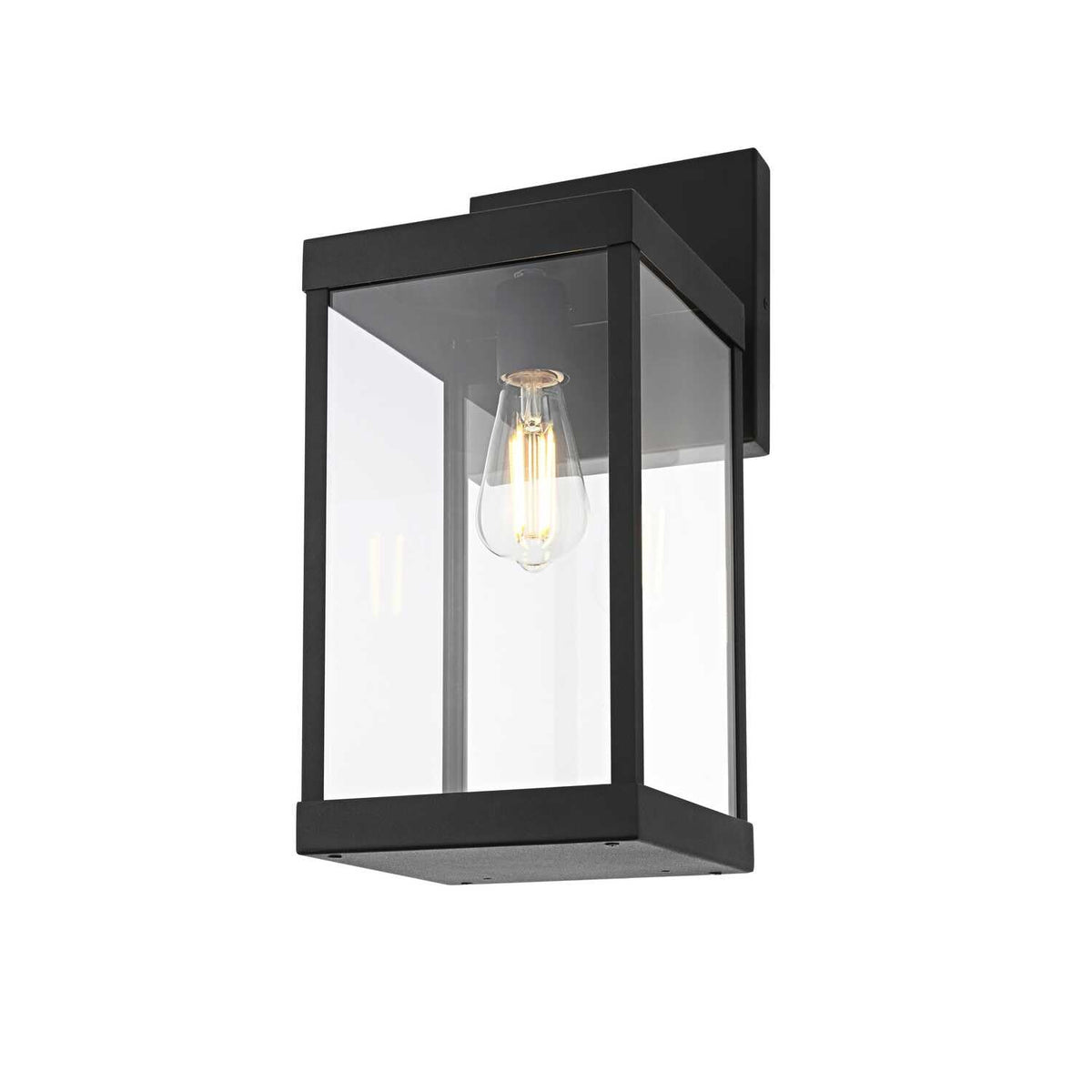 Peter One Light Outdoor Wall Sconce Black by Lighting Design – Iron, Black, Model OD413W18BK
