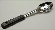 HUBERT Perforated Serving Spoon Stainless Steel with Black Comfort Grip Handle - 11"L