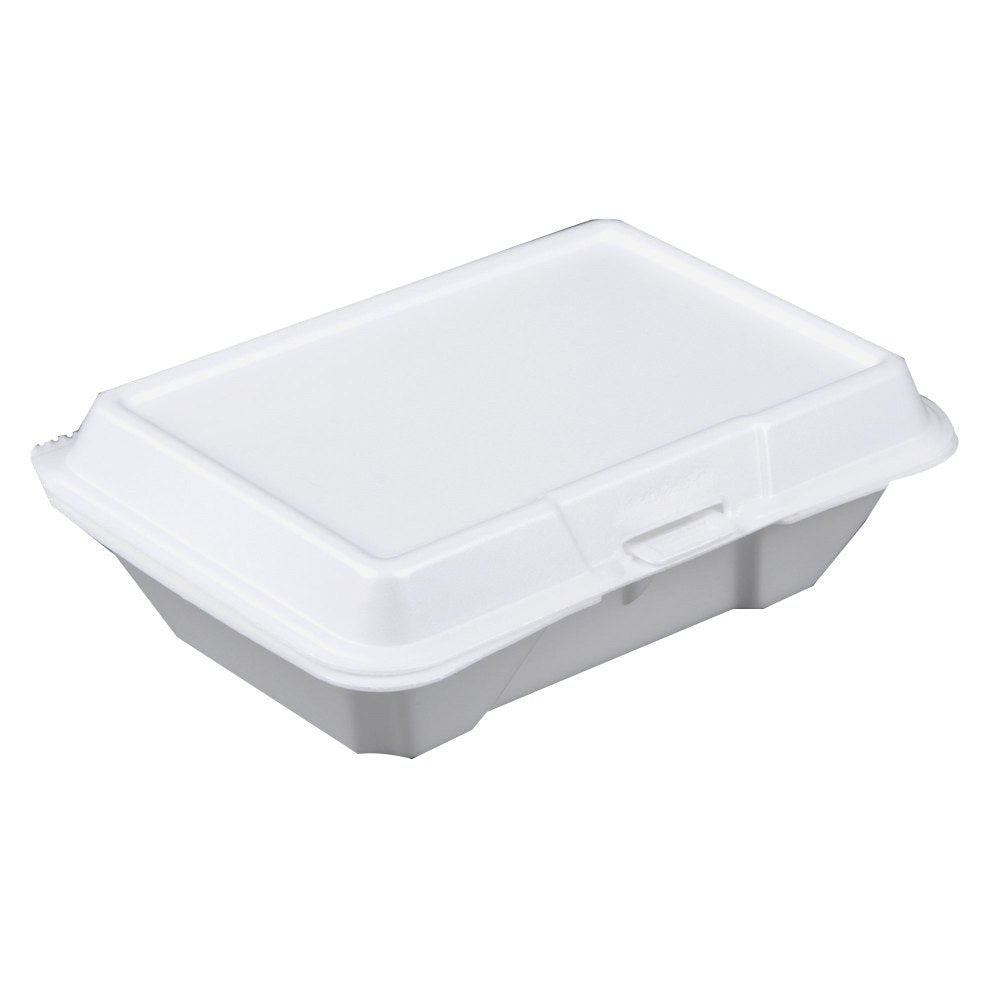 Foam Container by DCC – 8" Length x 7.875" Width x 3.25" Depth, Foam, White, Model 85HT1R