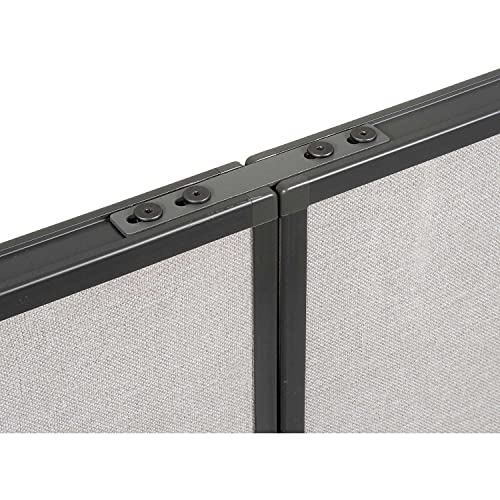 Office Partitions Straight Connector Kit by Global Industrial – Steel, Black, Model 238644