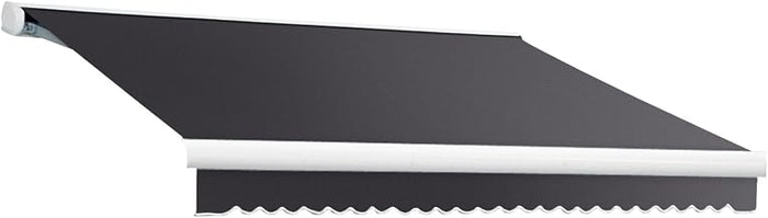 Awntech Retractable Awning Left Motor 14'W x 8'D x 10" H Gun Metal Gray