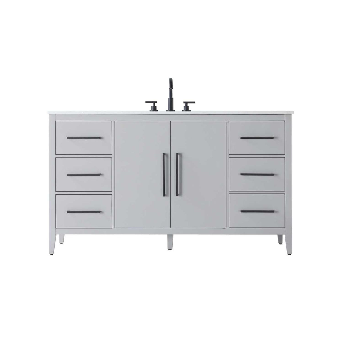 Millie Bathroom Vanity Grey by Lighting Design – Wood, Grey, Model VF29360GR