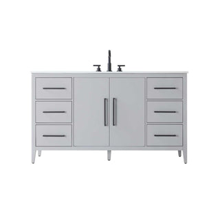 Millie Bathroom Vanity Grey by Lighting Design – Wood, Grey, Model VF29360GR
