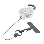 Ratch-It Retractable Phone Tether with Carabiner by KEY-BAK – 36 inches, Stainless Steel, Clear, Model 0KR7-4C14