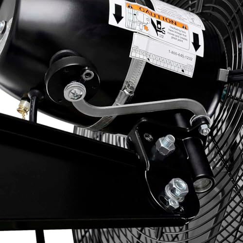 Global Industrial Black/Silver / 29"L x 38"W x 7"H / Industrial Wall-Mounted Fans