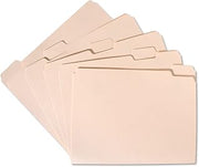 AbilityOne File Folder - 1/5 Cut, 100 Folders, Letter Size, Manila 7530-00-281-5941