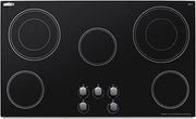 Summit 36" Electric Cooktop, 5-Burners, 208-240V Radiant Cooktop, Black- CR5B36MB