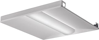 Lithonia Lighting 2x2 LED Troffer Light, BLT Series Low Profile LED Drop in Ceiling Light for Dropped Ceiling with Curved Ribbed Diffuser, 3300 Lumens, 3500K Neutral White