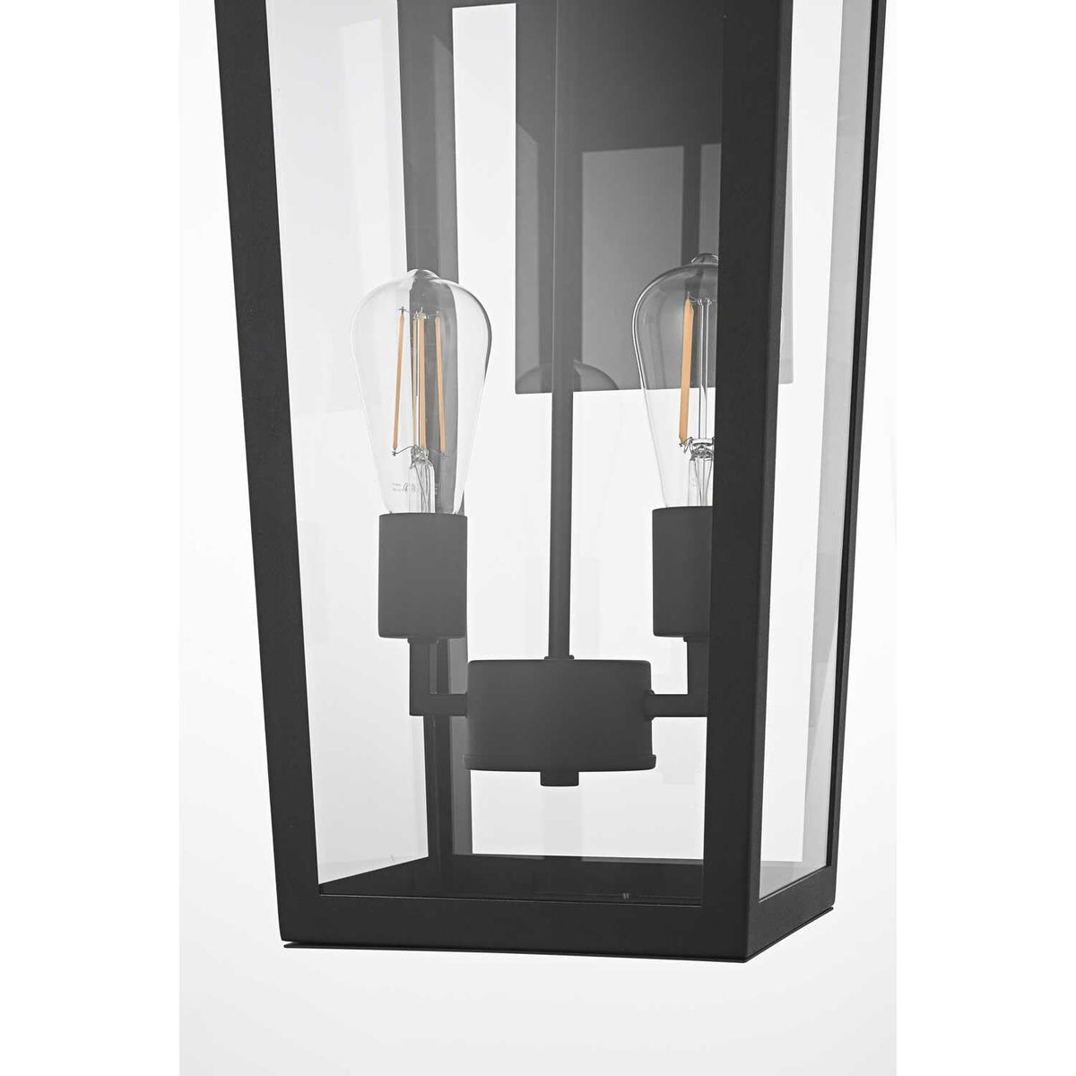 William Two Light Outdoor Wall Sconce Black by Lighting Design – Iron, Black