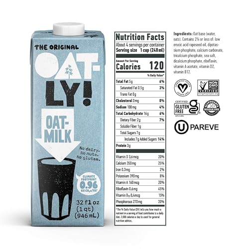Oatly Original / 32 Fl Oz (Pack of 6) / 6 Oat Milks
