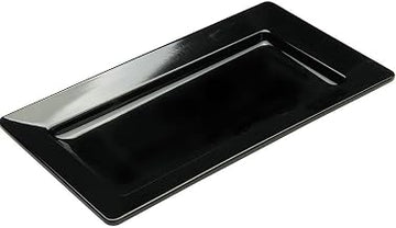 HUBERT Platter Rectangular Black China Look Melamine - 14" L x 8" W x 1 1/2 H
