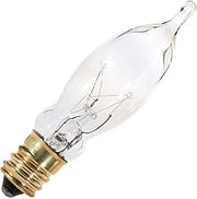 Satco S3241 120V Turn Tip Candelabra Base 7.5-Watt CA5 Incandescent Lamp, Clear