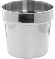 HUBERT 4 qt Bain Marie Inset Pan Stainless Steel - 7 1/2"Dia x 8 1/4"H