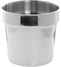 HUBERT 4 qt Bain Marie Inset Pan Stainless Steel - 7 1/2"Dia x 8 1/4"H