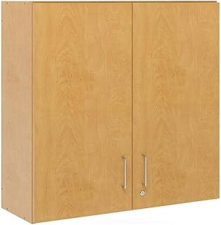 Tot Mate 4-Compartment Composite Wood 36.5" Wall Cabinet in Maple