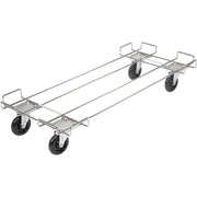 Wire Rack Dolly Base With 5" Poly Swivel Casters by Global Industrial – 20"L x 48"W x 5.12"H, Alloy Steel, Chrome, Model 38148-00