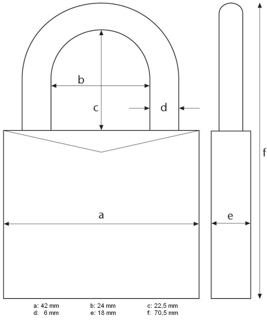 ABUS 160/40 / Chrome / Standardbügel Combination Padlocks