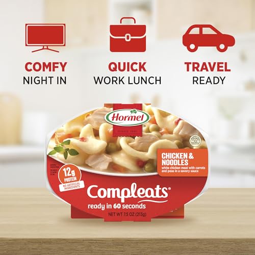 HORMEL COMPLEATS Chicken & Noodles / 7.5 Ounce (Pack of 7) / 1 Noodle