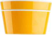 Tablecraft Marvista Collection Round Stackable Bowl and Lid, 0.5 Qt Capacity, 5" x 5" x 3.25", Clementine Melamine, Space-Saving Food Container for Prep, Serving, and Organization