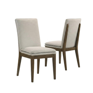 Upholstered Dining Chair with Cushion Set of by Starlight Canyon Home – Solid Rubberwood, Manufactured wood, Oak wood veneers, 100% polyester, Brown, Pack of 2