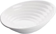 Winco WDM003-202, 14″Dia 2.75 Qt Melamine Spiral Bowl, Hailey Collection White Salad Bowl, Serving Fruit Platter, 12-Piece Case