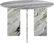 Starlight Canyon Home Green Onyx Marble Dining Table with Round Top and Iron Legs, Contemporary Kitchen Table for 4 Seater