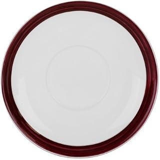 10 Strawberry Street Raspberry Rim Bistro Saucer Plate (only), Set of 6