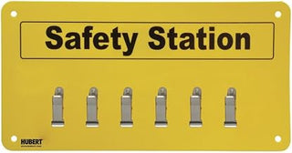 HUBERT Safety Station Sign with Clips - 11 1/2" W x 6" H