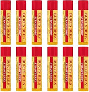 Burt's Bees Moisturizing Lip Balm .15 Ounce 100% Natural Origin - Strawberry (6, Strawberry)