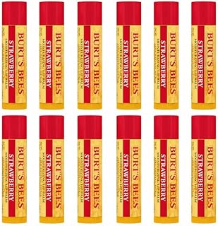 Burt's Bees Moisturizing Lip Balm .15 Ounce 100% Natural Origin - Strawberry (6, Strawberry)