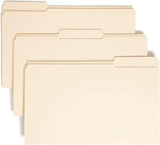 SMEAD File Folder, Reinforced 1/3-Cut Tab, Assorted Positions, Legal Size, Manila, 100 per Box (15334)