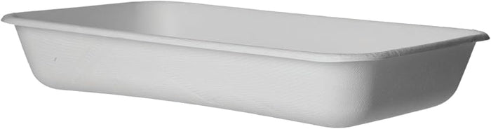 ECO PRODUCTS Compostable 48oz To Go Containers, Case of 400, 10.5" x 6.5" x 1.8" Vanguard Rectangle Box, Disposable Renewable Molded Fiber, No PFAS, Tree-Free, Lid Available, ASTM, BPI-Certified